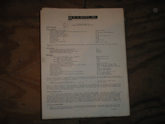 345 Tuner Amplifier Service Manual.. Schematic is dated January 31st 1964